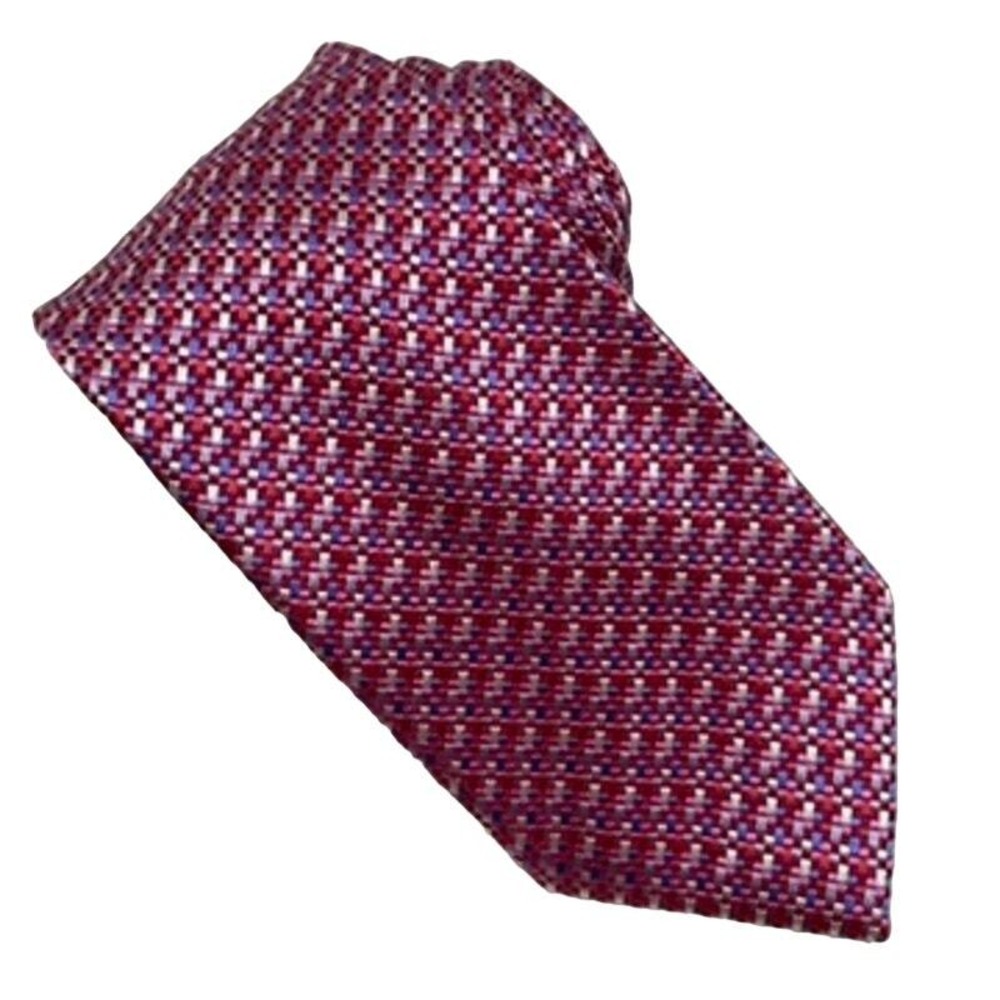 Countess Mara Men's Silk Tie 57" Pink Blue Blue Pattern‎ Classic 3.5"
